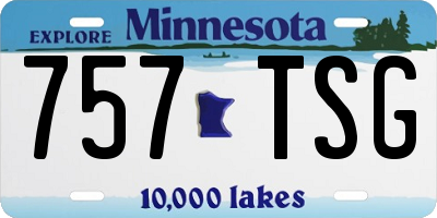 MN license plate 757TSG