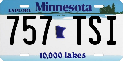 MN license plate 757TSI