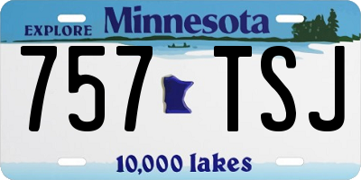 MN license plate 757TSJ