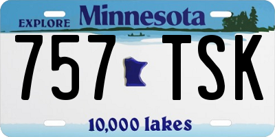 MN license plate 757TSK