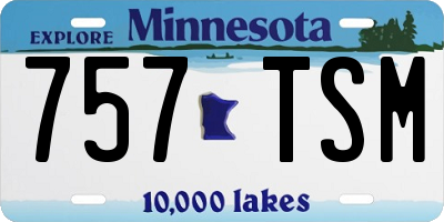 MN license plate 757TSM