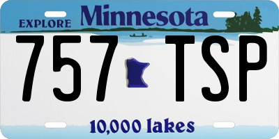 MN license plate 757TSP