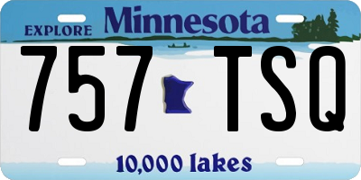 MN license plate 757TSQ