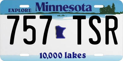 MN license plate 757TSR