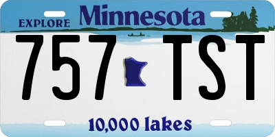 MN license plate 757TST