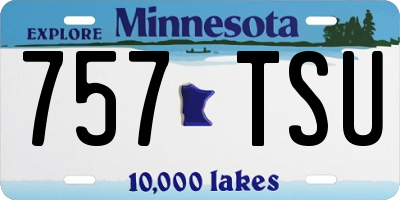 MN license plate 757TSU