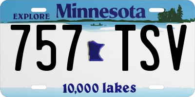 MN license plate 757TSV