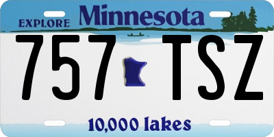 MN license plate 757TSZ