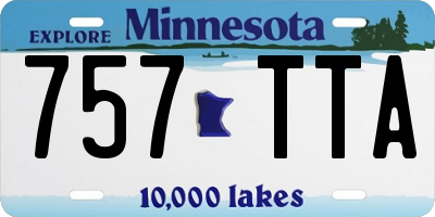 MN license plate 757TTA