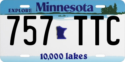 MN license plate 757TTC