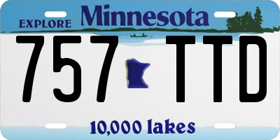 MN license plate 757TTD