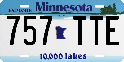MN license plate 757TTE
