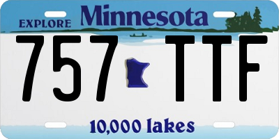 MN license plate 757TTF