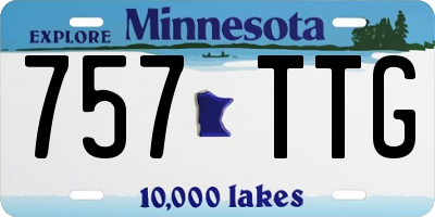 MN license plate 757TTG