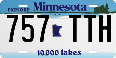 MN license plate 757TTH