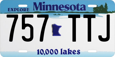 MN license plate 757TTJ