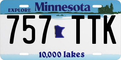MN license plate 757TTK