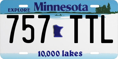 MN license plate 757TTL