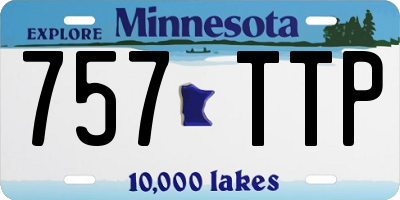 MN license plate 757TTP