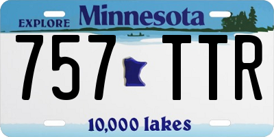MN license plate 757TTR