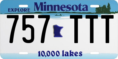 MN license plate 757TTT