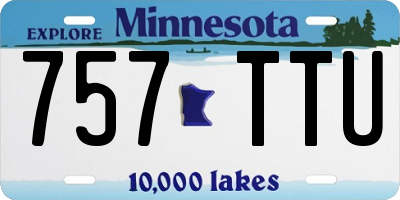 MN license plate 757TTU