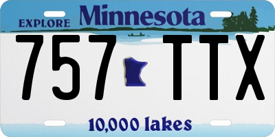 MN license plate 757TTX