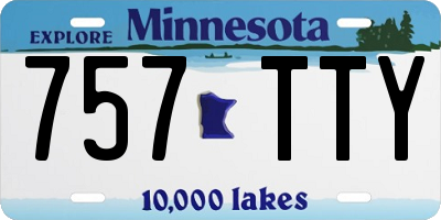 MN license plate 757TTY