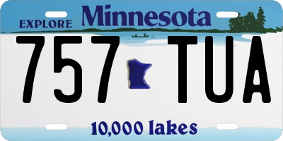 MN license plate 757TUA