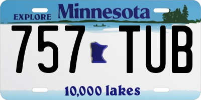 MN license plate 757TUB