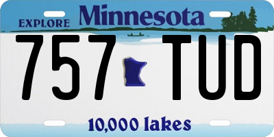 MN license plate 757TUD