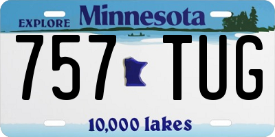 MN license plate 757TUG