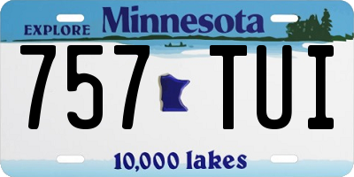 MN license plate 757TUI