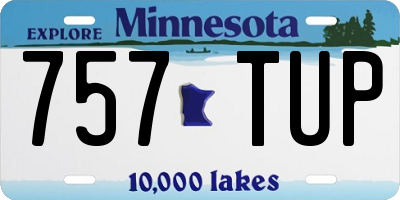 MN license plate 757TUP