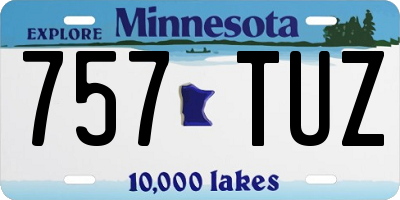 MN license plate 757TUZ