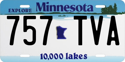 MN license plate 757TVA