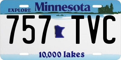 MN license plate 757TVC