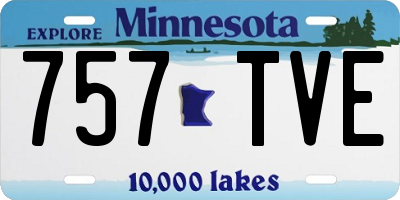 MN license plate 757TVE