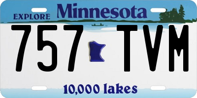 MN license plate 757TVM