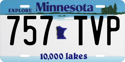 MN license plate 757TVP