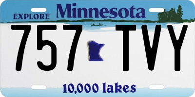 MN license plate 757TVY