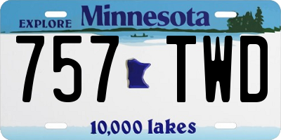MN license plate 757TWD