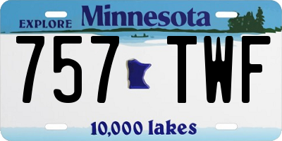 MN license plate 757TWF