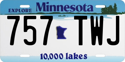 MN license plate 757TWJ