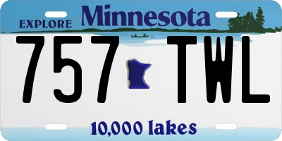 MN license plate 757TWL