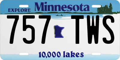 MN license plate 757TWS