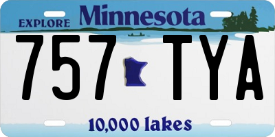MN license plate 757TYA