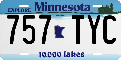 MN license plate 757TYC