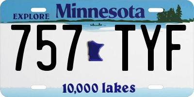 MN license plate 757TYF