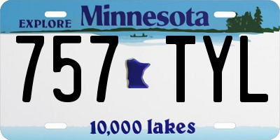 MN license plate 757TYL